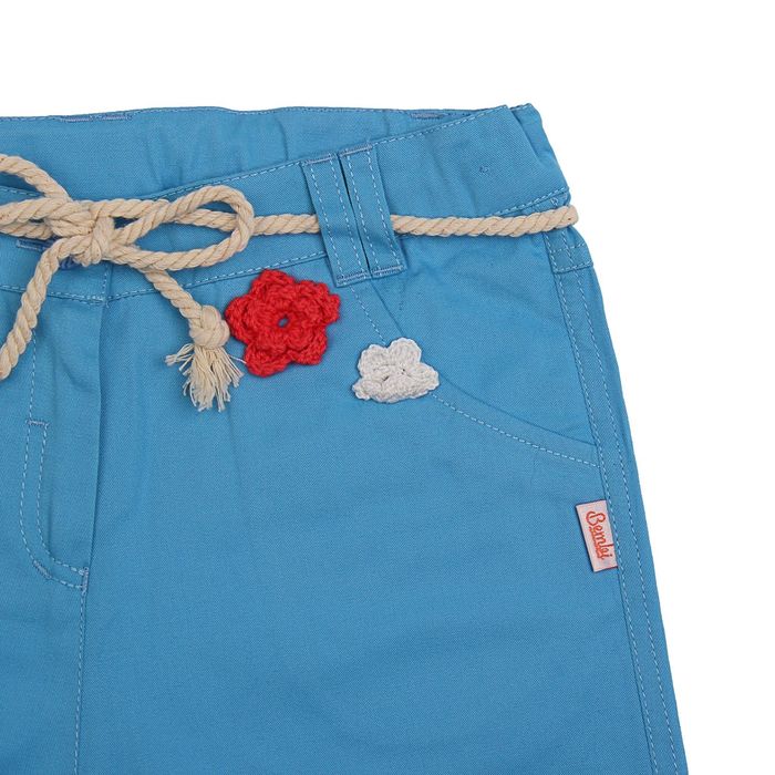 Шорты для девочки, рост 110 см, цвет голубой 26346020640.400