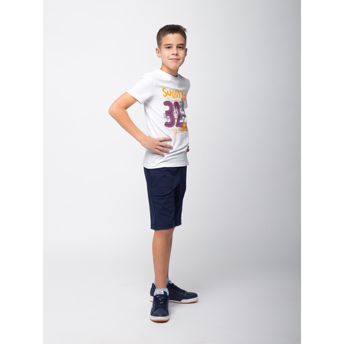 Футболка для мальчика, рост 140 см, цвет белый 24342011045.100