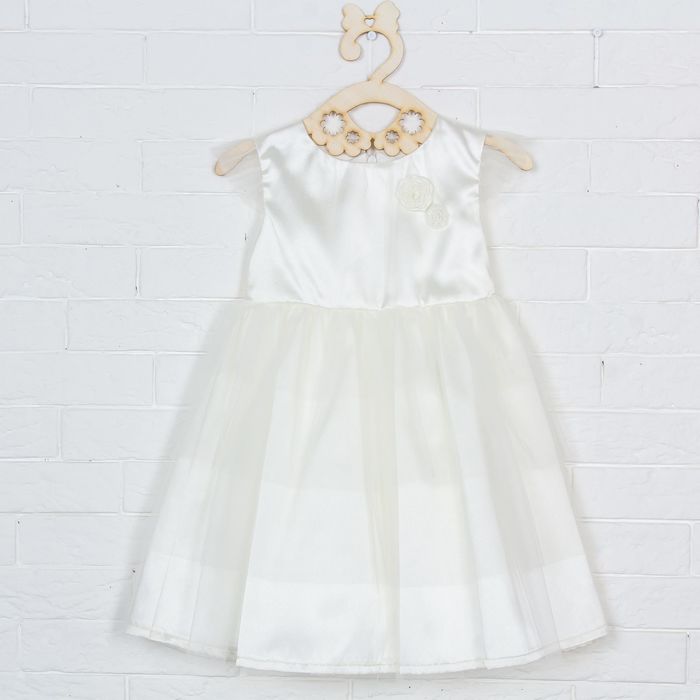Платье для девочки, рост 80 см, цвет молочный 14151020735.200_М