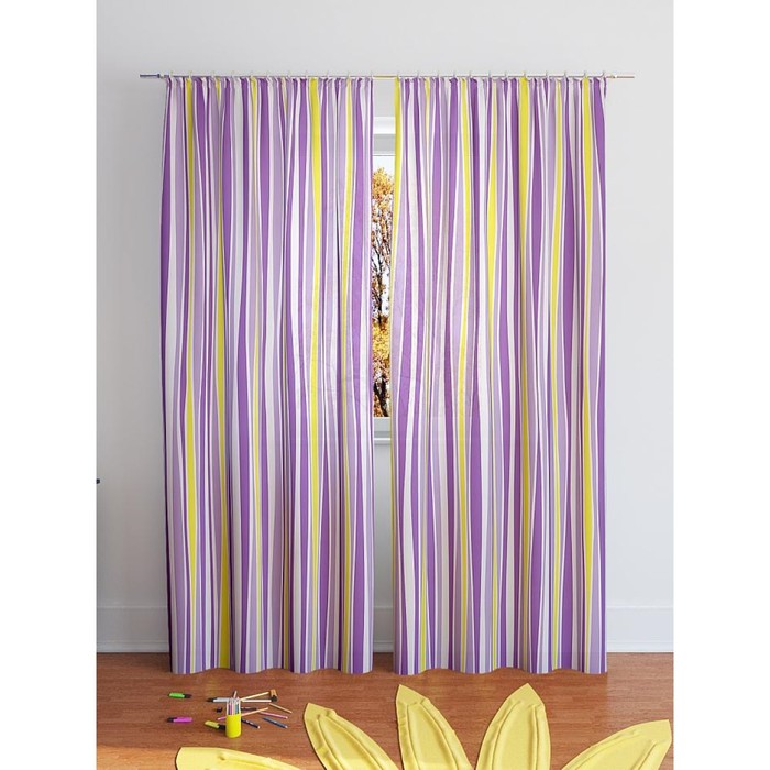 Шторы "Идей-К", размер 150х260 см - 2 шт, цвет сиреневый