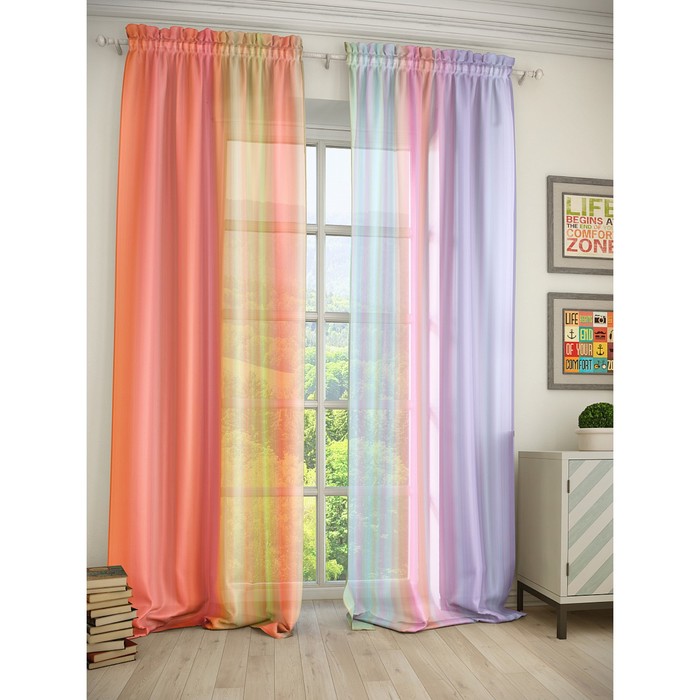 Тюль «Андре», размер 150 х 280 см. — 2 шт.