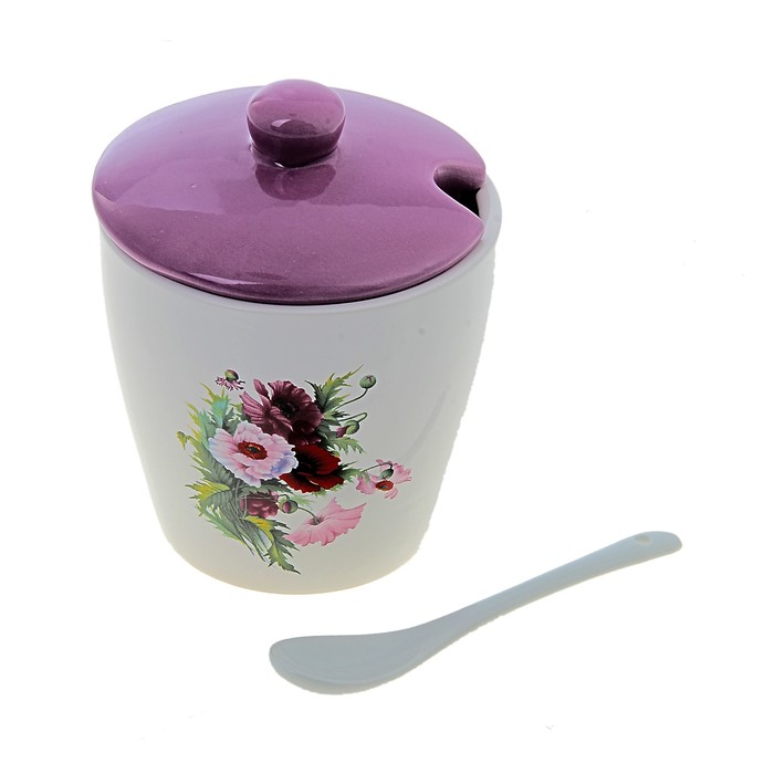 Сахарница с ложечкой 360 мл "Гортензия"