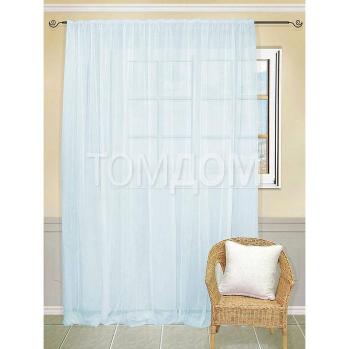 Тюль (вуаль) «Белиа», цвет голубой, размер 300 х 285 см. — 1 шт.