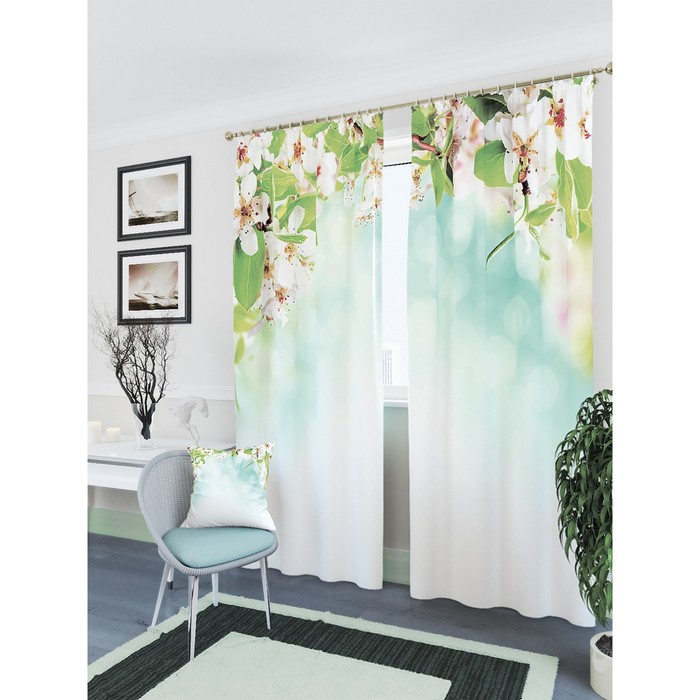 Фотошторы "Фиопи", размер 150х260 см - 2 шт, блэкаут