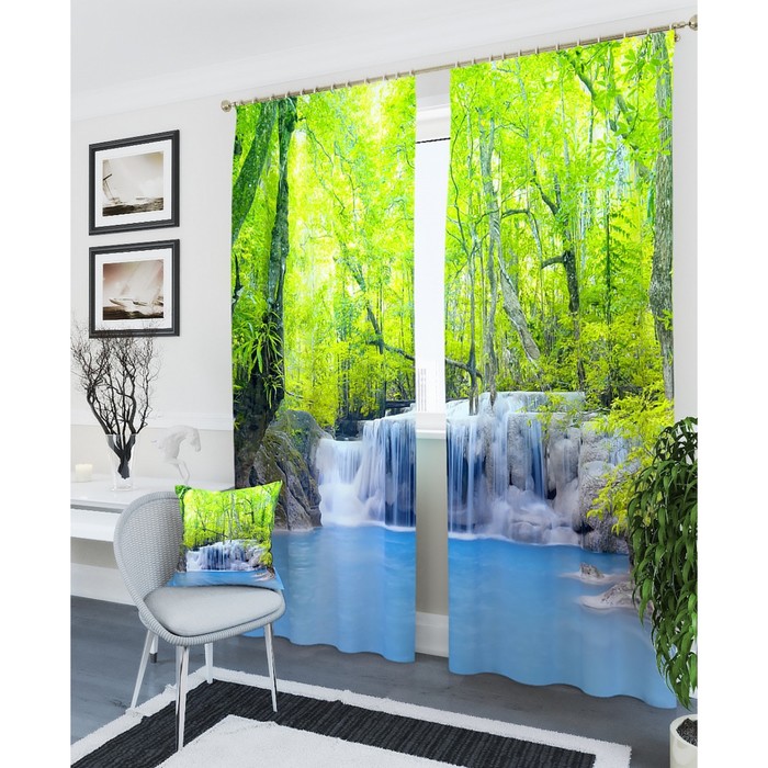 Фотошторы "Руфабго", размер 150х260 см - 2 шт, блэкаут