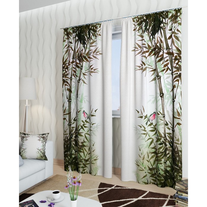 Фотошторы "Суми", размер 150х260 см - 2 шт, блэкаут