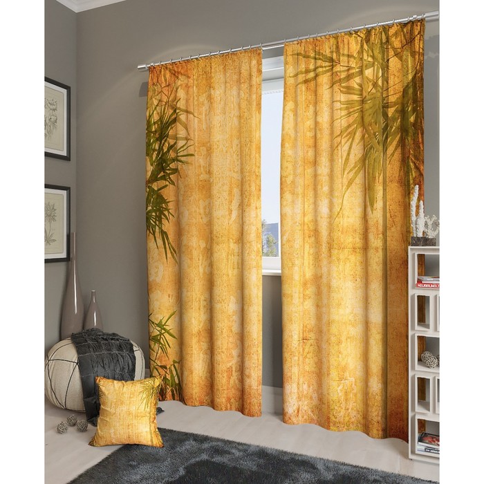 Фотошторы "Лоден", размер 150х260 см - 2 шт, блэкаут