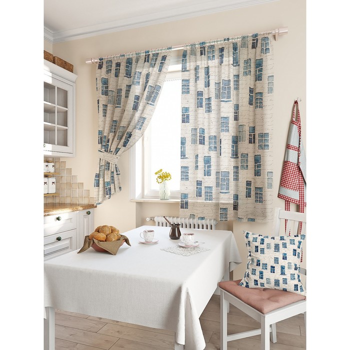 Тюль для кухни «Зум», размер 150 х 180 см. — 2 шт.