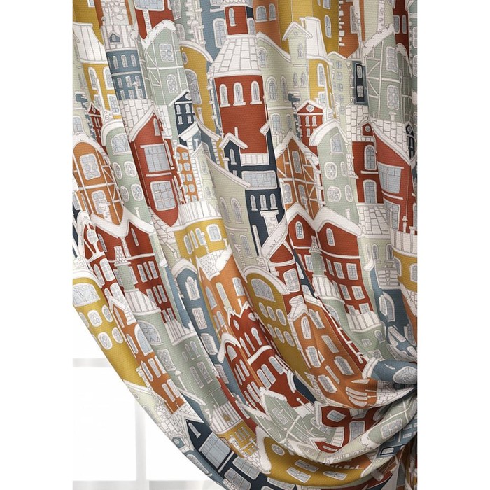 Шторы для детской "Цион-К (терракот)", размер 150х260 см - 2 шт