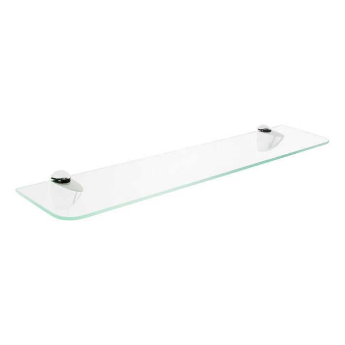 Полка стеклянная "Кристал", без держателей, 5х150х500 мм, хрусталь