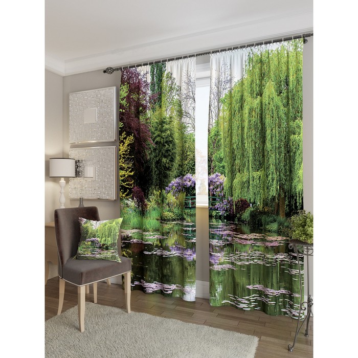 Фотошторы "Бриос", размер 150х260 см - 2 шт, блэкаут