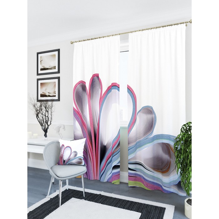 Фотошторы "Конта", размер 150х260 см - 2 шт, блэкаут