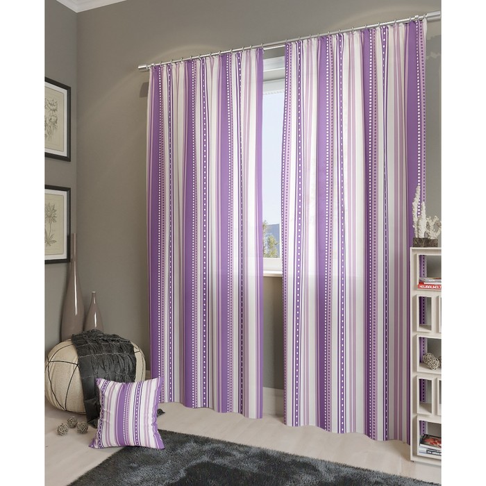 Шторы «Девон-К», размер 150х260 см - 2 шт, цвет фиолетовый