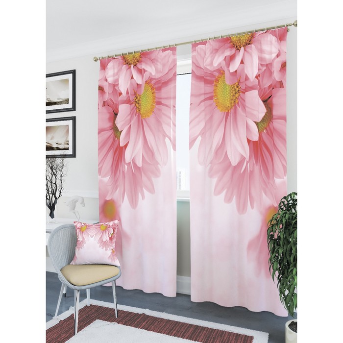 Фотошторы "Талау", размер 150х260 см - 2 шт, блэкаут