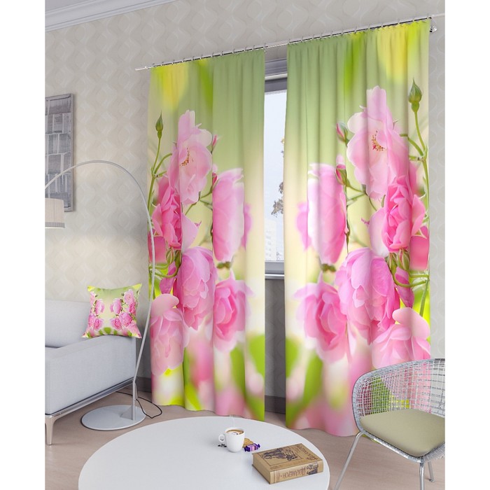 Фотошторы "Карибия", размер 150х260 см - 2 шт, блэкаут