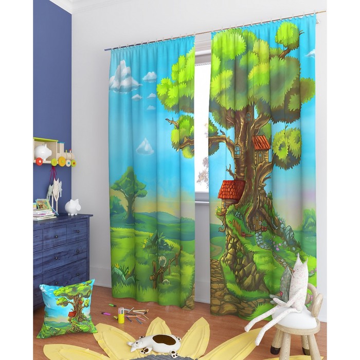 Фотошторы "Арктур", размер 150х260 см - 2 шт, блэкаут