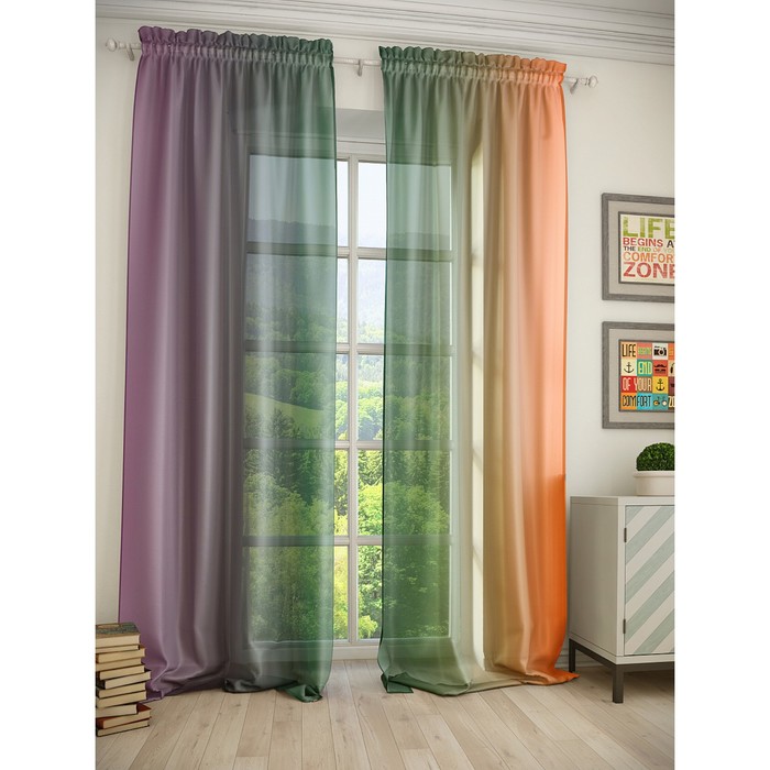 Тюль «Нарес», размер 150 х 280 см. — 2 шт.