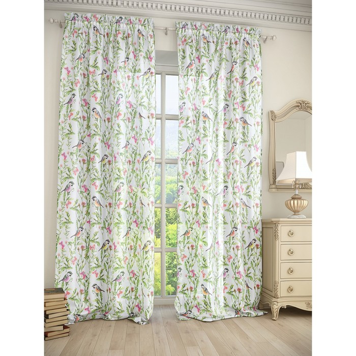 Тюль «Пташки», размер 150 х 280 см. — 2 шт.