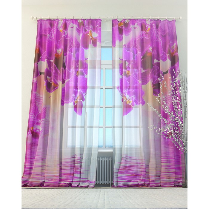 Тюль «Хидея», размер 150 х 260 см. — 2 шт.