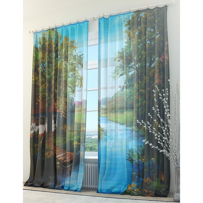 Тюль «Июнь», размер 150 х 260 см. — 2 шт.