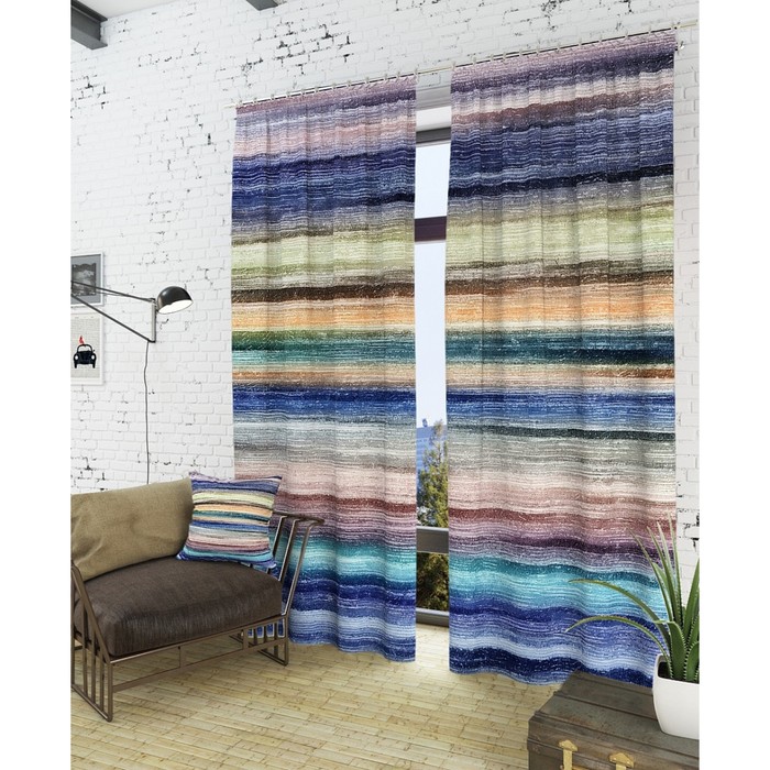 Фотошторы "Тёплая палитра", размер 150х260 см - 2 шт, блэкаут