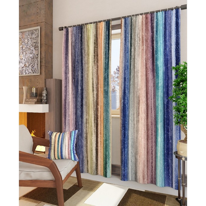 Фотошторы "Гармония красок", размер 150х260 см - 2 шт, блэкаут