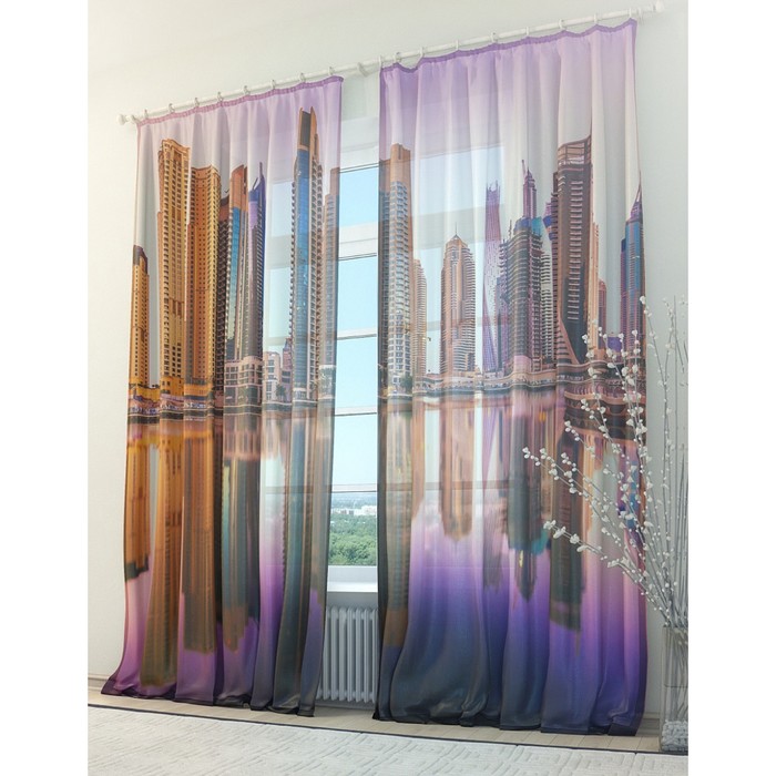 Тюль «Грань», размер 150 х 260 см. — 2 шт.