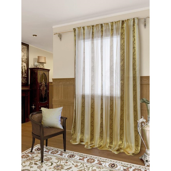 Тюль «Анела», цвет коричневый, размер 300 х 280 см. — 1 шт.