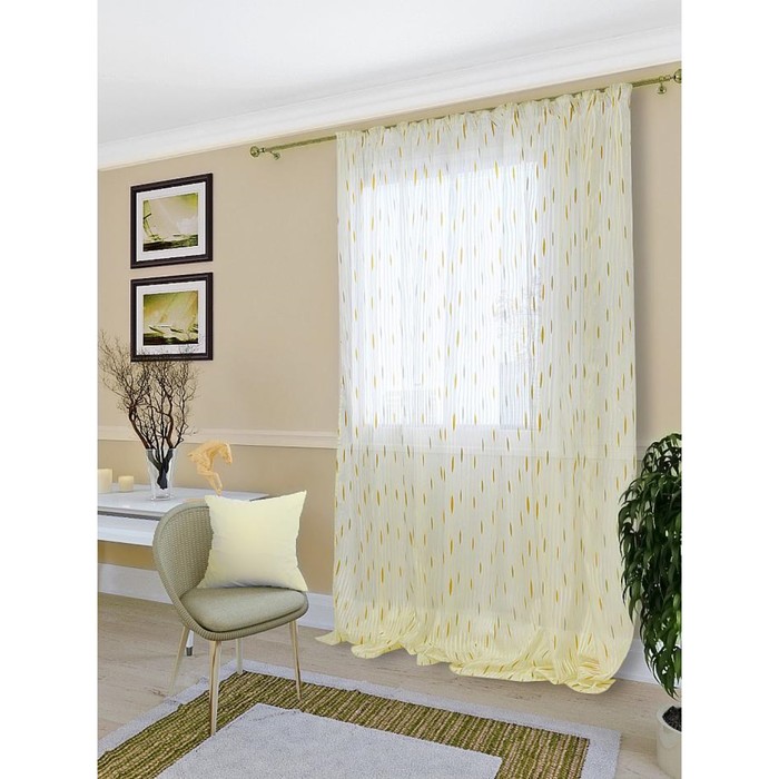 Тюль «Газиса», цвет оранжевый, размер 300 х 280 см. — 1 шт.