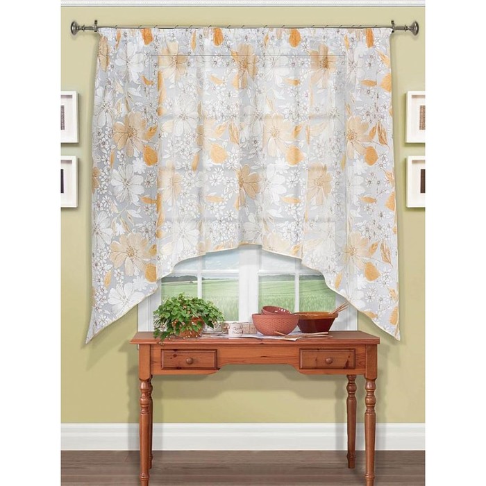 Тюль (вуаль) «Солге», цвет бежевый, размер 280 х 175 см. — 1 шт.