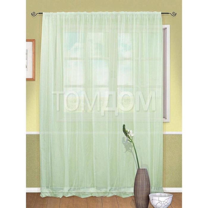 Тюль (вуаль) «Белиа», цвет зелёный, размер 300 х 285 см. — 1 шт.1