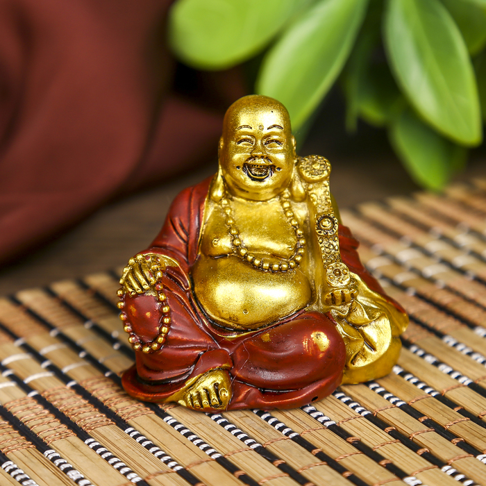 Нецке "Хоттей с чётками и мешком" в пакете 4х5,5х5,5 см