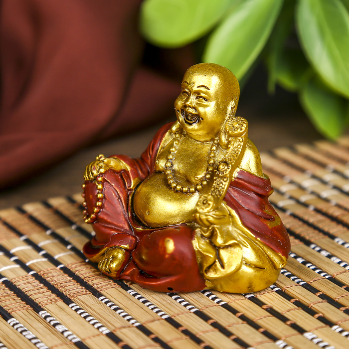 Нецке "Хоттей с чётками и мешком" в пакете 4х5,5х5,5 см