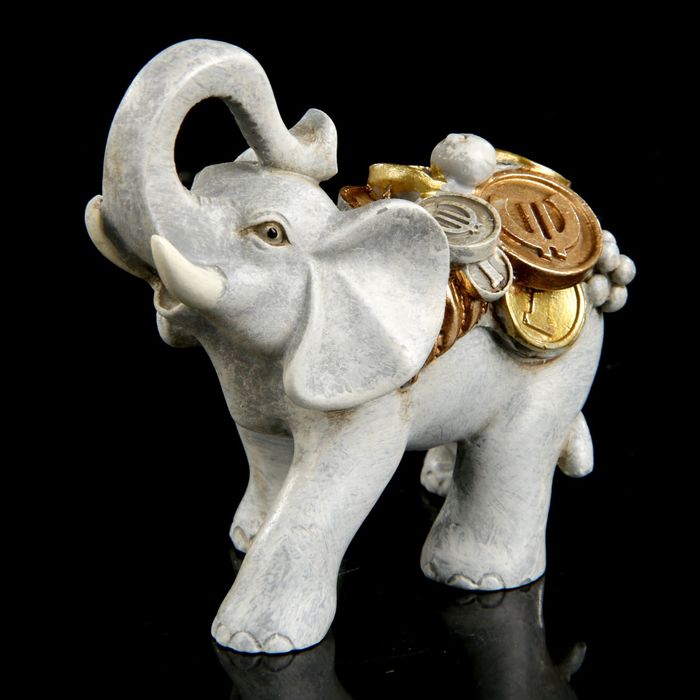 Сувенир полистоун Lucky "Денежный слон" 8,3х8,5х4 см