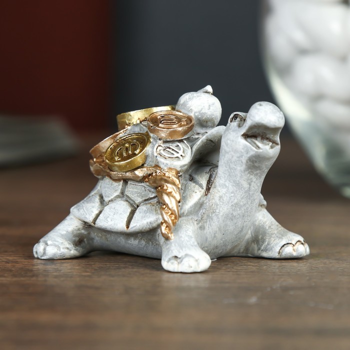 Сувенир полистоун Lucky "Денежная черепаха" 6,5х4,7х4 см