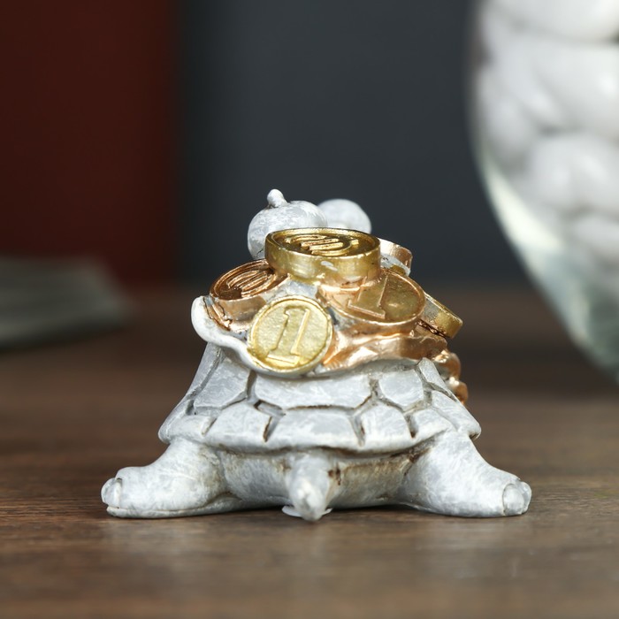Сувенир полистоун Lucky "Денежная черепаха" 6,5х4,7х4 см