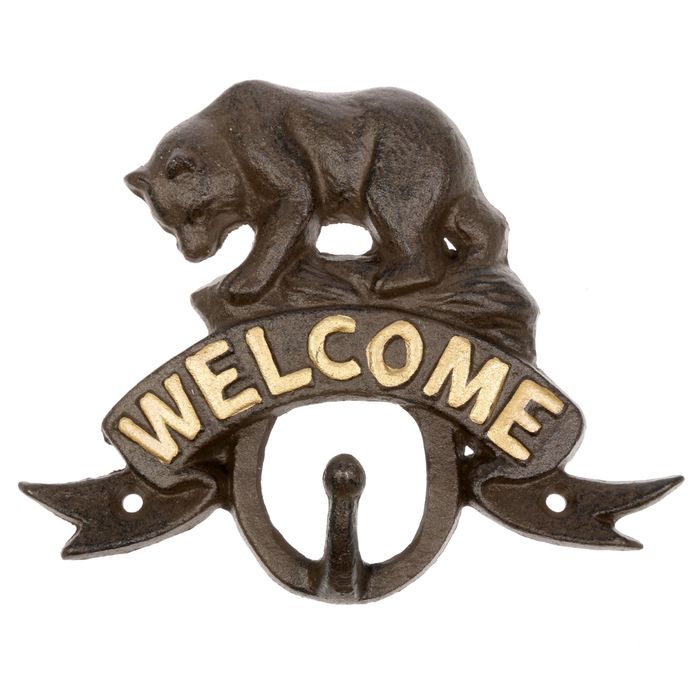 Крючок декоративный металл "Медведь" 15,5х12 см