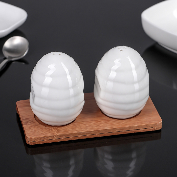 Набор для специй "Эстет. Яйца", 2 предмета на подставке