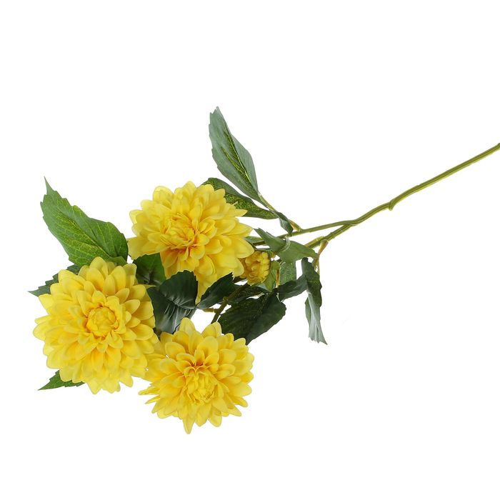 Цветы искусственные "Георгин" жёлтый