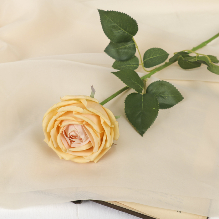 Цветок искусственный LIVE "Роза жёлтая"