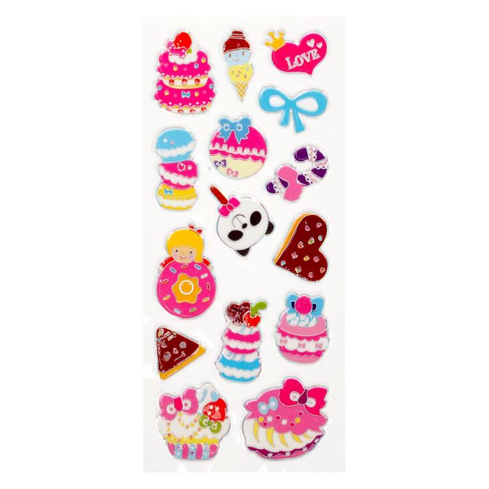 Наклейка пластик "Кулинария" с серебристой обводкой 21,5х7 см МИКС