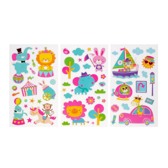 Наклейка пластик "Детские игрушки" глянец 30х14 см МИКС