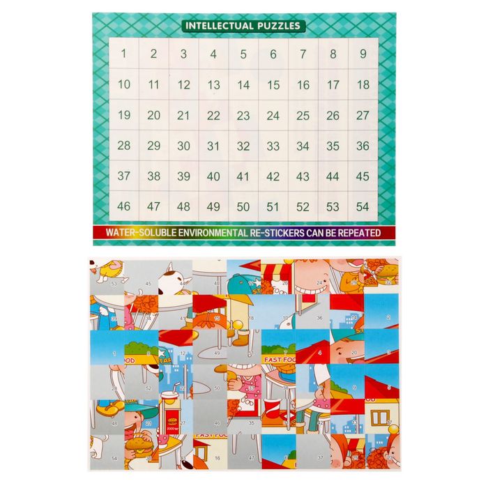 Наклейка пазл пластик "Комичные ситуации" МИКС 21х15,5 см