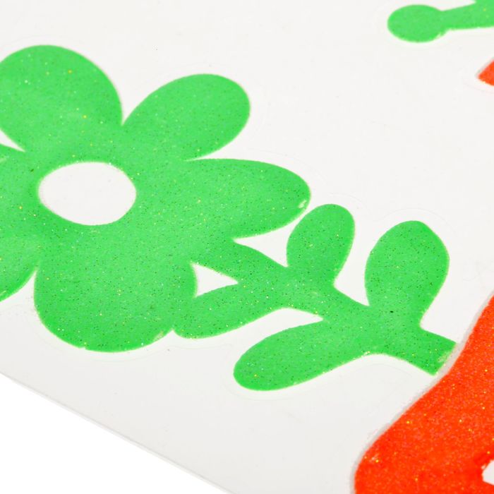 Наклейка интерьерная фосфорная с блеском "Неон" МИКС 61,5х25 см