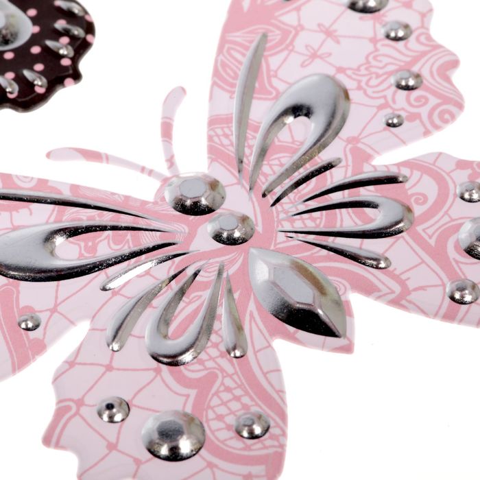 Наклейка интерьерная пластик "Бабочки" МИКС 39х30,5 см