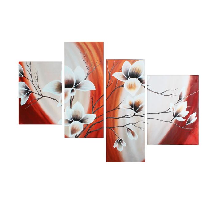 Модульная картина на подрамнике "Цветы", 40×50, 42×55, 30×80, 30×75, 145×80 см