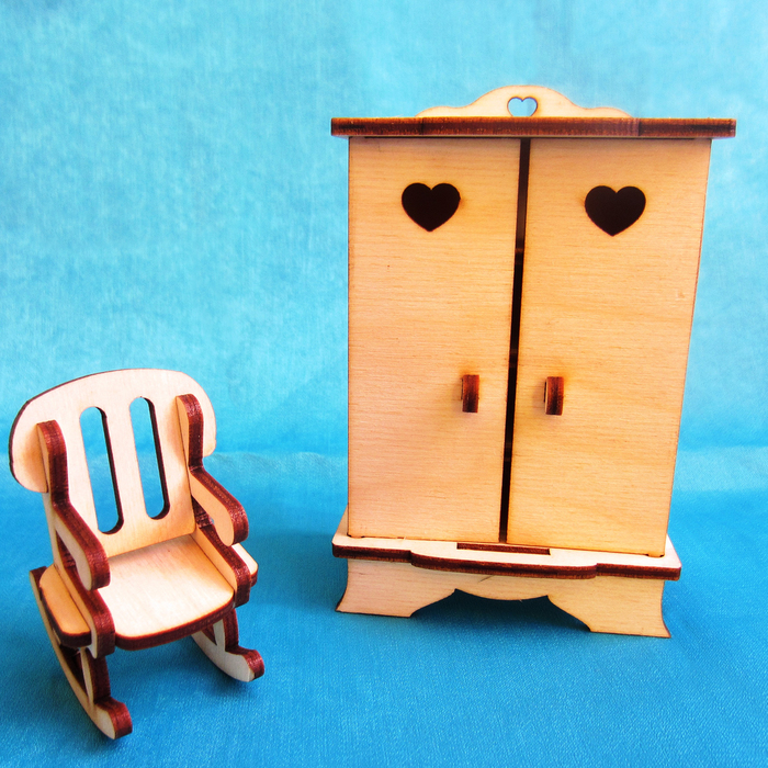 Набор мебели для домика, 20 предметов, для кукол 7-9 см