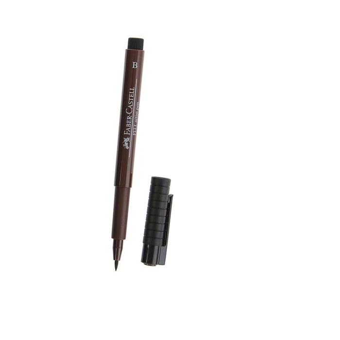Ручка кисть капиллярная Faber-Castell PITT® Artist Pen Brush, B черный 167499 цена и фото