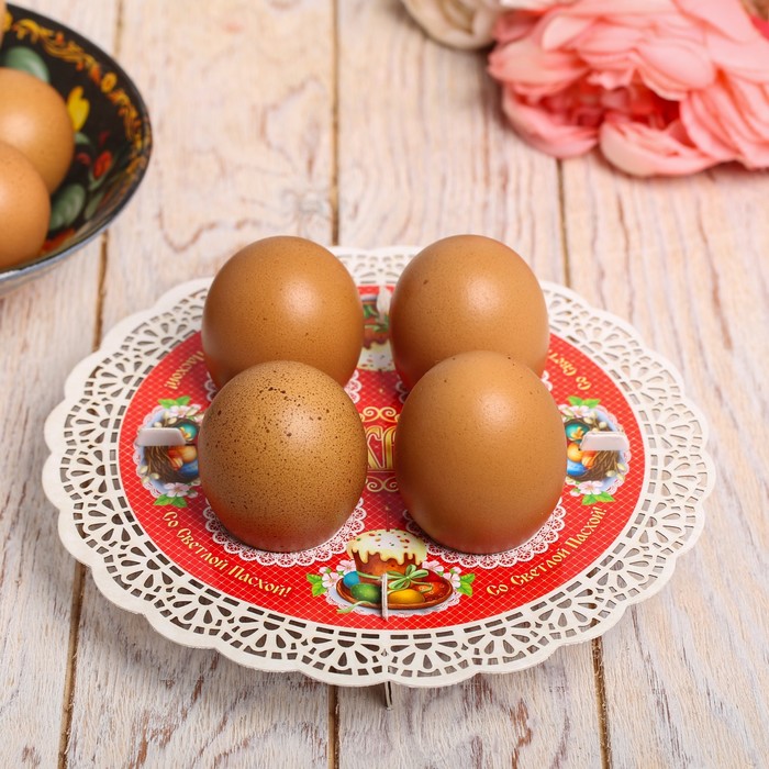 Подставка пасхальная на 4 яйца "Кулич"