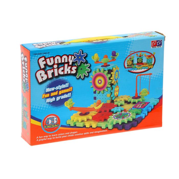 Конструктор «Забавные шестерёнки», работает от батареек, 53 детали